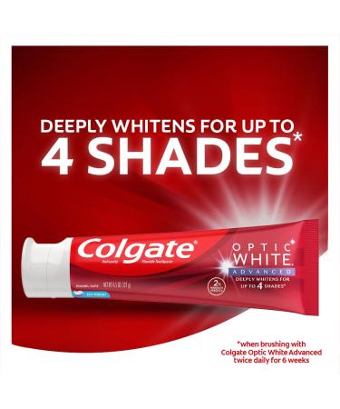 Colgate Optic White Advanced Toothpaste - 2% Hydrogen Peroxide  Icy Fresh  3-Pack | Teeth Whitening Formula - Buy Online on GoSupps.com