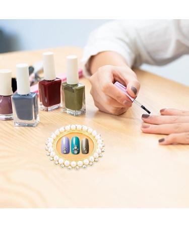 Buy Lurrose DIY Nail Art Palette & Metal Holder - Perfect for Nail Polish & Color Mixing | Pearl Display & Photo Props | Best Cosmetics Tools Online - Buy Online on GoSupps.com