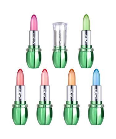6 Colors Waterproof Moisture Natural Aloe Vera Gel Lipstick Nutritious Transparent Lipstick Temperature Color Changing Lips