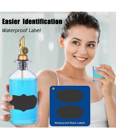 Glass Mouthwash Dispenser - 350ml Multi-Purpose Bottle for Bathroom & Kitchen | Olive Oil & Vinegar Pourer - Buy Online on GoSupps.com