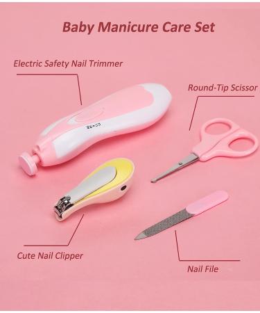 Electric Baby Healthcare & Grooming Kit | Nail Trimmer, Nursery Set with Hair Brush & Comb | Newborn Care Essentials for Boys & Girls | Baby Shower Gift - Pink - Buy Online on GoSupps.com