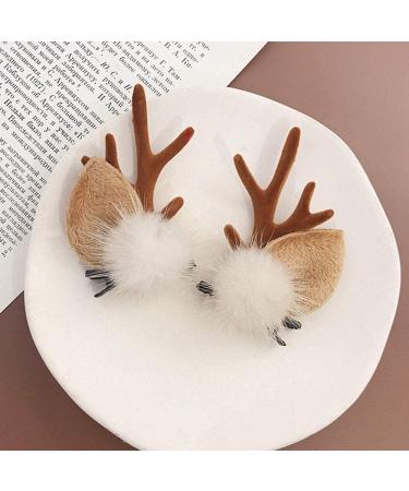Reindeer Antlers Hair Clip - Christmas Hair Accessories for Girls & Women | Brown - Buy Online on GoSupps.com