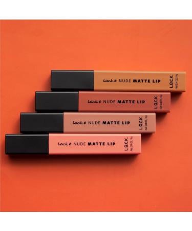 L.O.C.K. Color Nude Matte Lipstick 01 Sweet Peach - Long-Lasting Korean Beauty Lip Tint | 0.14 oz Matte Liquid Lip Stain for International Shipping - Buy Online on GoSupps.com