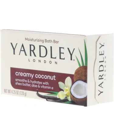 Yardley London Coconut Moisturizing Bath Bar 4.25oz - 8 Bars (2x4pk) | Creamy Coconut Scent | Hydrating Formula - Buy Online on GoSupps.com