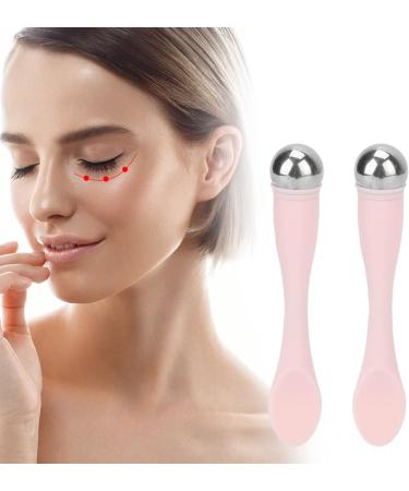 Eye Massage 2pcs Eye Roller Stainless Steel Silicone Face Massager for Facials and Eye Massage - Buy Online on GoSupps.com