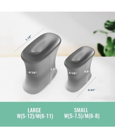 Welnove 12-Pack Gel Toe Spreaders & Spacers for Overlapping Toes - Unisex Transparent Black - Buy Online on GoSupps.com