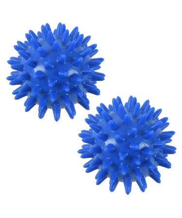 GROCKSTR Soft Massage Ball for Palms Feet Arms Neck Back Blue 5.5 cm 2 Pack