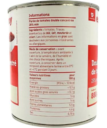 Tomato Puree Double Concentrate 880g - Buy Online on GoSupps.com