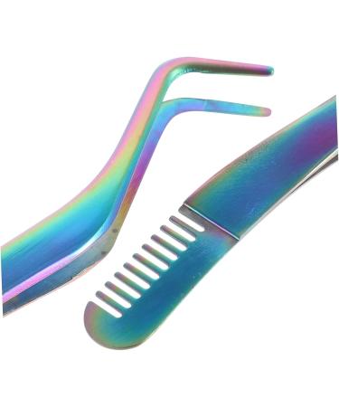minkissy Eyelash Tweezers with Comb Eyelash Tweezers Comb Lash Comb for Eyelash Lash Tool Eyelash Tweezer Comb for Beginners Mascara Tool False Eyelashes Comb Stainless Steel Eyelash Comb - Buy Online on GoSupps.com