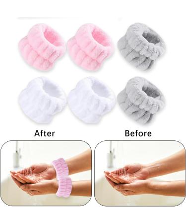 SSKHE 3 Pairs Microfiber Wrist Wash Bands Wrist Wash Towel Band Women Face Wash Wristband for Women Prevent Liquid from Spilling Down Arms - Buy Online on GoSupps.com