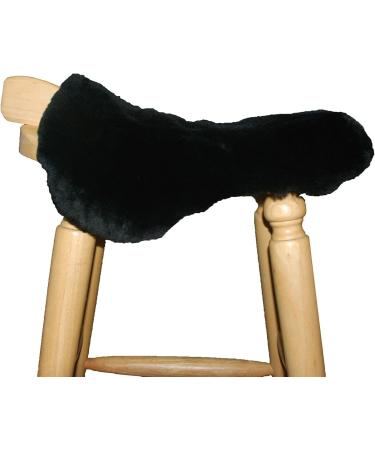 VAST Merino Fleece Black Sheepskin English Saddle Seat Saver Cushion - Buy Online on GoSupps.com
