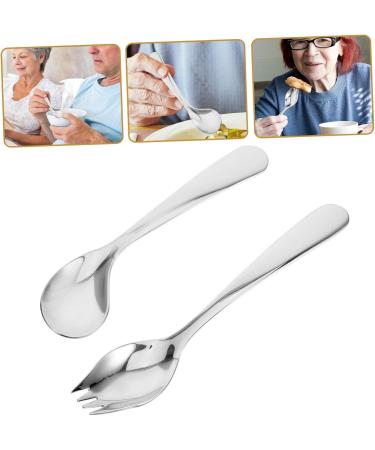 Beaupretty Adaptive Eating Utensils Set for Seniors & Disabled - Angled Spoon Bendable Fork & Tremor Spoon - Perfect for Easy Feeding - Buy Online on GoSupps.com