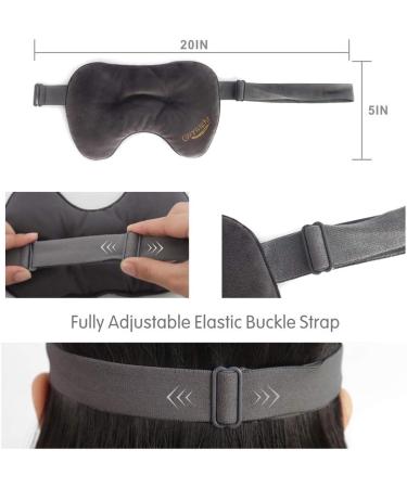 Cozynight Weighted Sleep Mask - Blackout Eye Cover for Relaxing and Restful Night Sleep | 0.8 lbs Gray 5x8 Inch - Buy Online on GoSupps.com