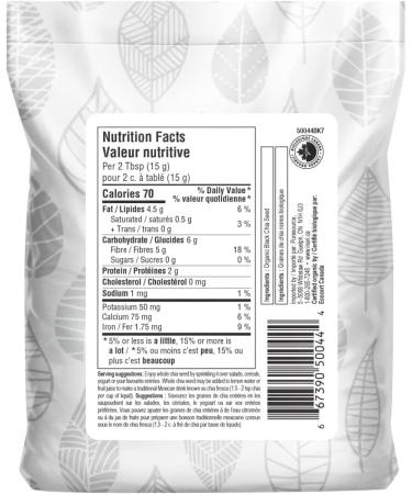 Inari Organic Black Whole Chia Seed 300g Chia seeds 300 g (Pack of 1) - Buy Online on GoSupps.com