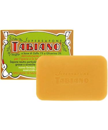 Sulfur and Glycerin Soap - Supersapone Tabiano Anti-Acne Psoriasis & Eczema Treatment 125g Soap - Buy Online on GoSupps.com