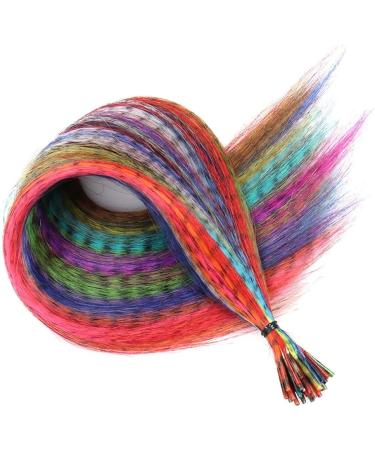 Feather Hair Extensions Kit - 10 Multi Color Synthetic Colored Hair Feathers - 17 Inch - Includes Micro-link Beads, Needle Hook, Pliers - Hairpieces Set - Buy Online on GoSupps.com