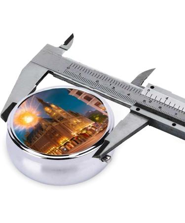 Fiery Red 3 Compartment Round Pill Box Organizer | Portable Travel Pill Box for International Shipping - Buy Online on GoSupps.com