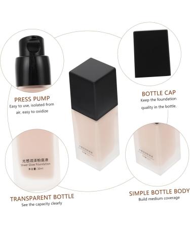 Didiseaon Liquid Foundation Beauty Foundation Nude Makeup Foundation Women Foundation Fluid Glass - Buy Online on GoSupps.com