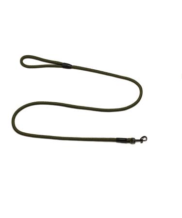 Leash - rope leash with hand loop Basic 10mm 27 colours 7 lengths (1.55 m olive) 1.55 m olive