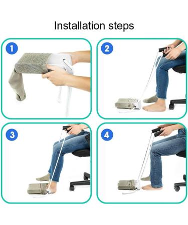 Rixotix Sock & Pantyhole Drawing Aid | Ideal for Seniors & Disabled | Post-Hip Surgery Support (White/Black) - Buy Online on GoSupps.com