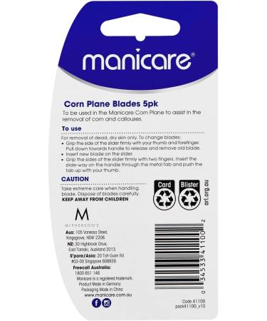 Manicare Corn Plane Replacement Blades 5 Pack - Buy Online on GoSupps.com