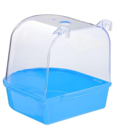 ULTECHNOVO Bird Cage Bath Tub Bird Shower Bathing Accessories Bird Bath for Parakeets Pet Toys Parakeet Cage Budgie Cage Accessories Pet Bird Bath Bird Bath Tub Small Bird Cage For Birds Blue