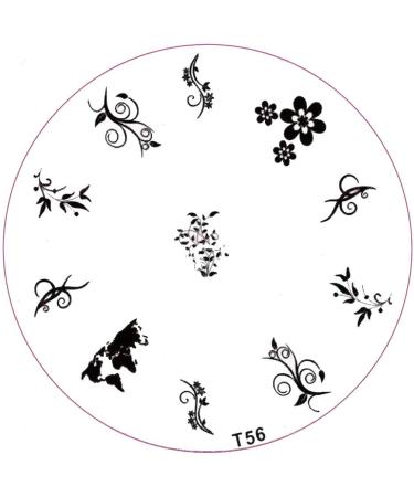 ++SPECIAL ITEM++ Stamping stencil T-Series: T56 Map tendrils retro flowers