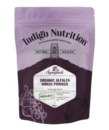 Indigo Herbs Organic Alfalfa Leaf Powder 250g 250 g (Pack of 1)