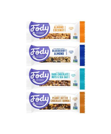 Fody Foods Vegan Protein Nut Bars | Low FODMAP Certified | Gut Friendly IBS Friendly Snacks | Gluten Free Lactose Free Non GMO | All Flavors, 12 Count Variety Pack 12 Count (Pack of 1)