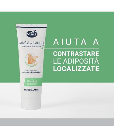 Matt Matt Belly and Hips Cream intensive reshaping treatment with natural active ingredients based on guarana and caffeine helps fight localized fat deposits tones the skin of the body 200 ml - Buy Online on GoSupps.com