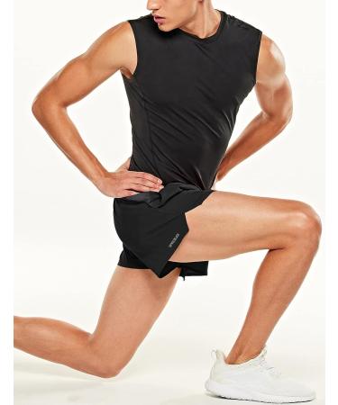 TSLA Men's Quick Dry Running Shorts with Pockets - Black, Small - Buy Online on GoSupps.com