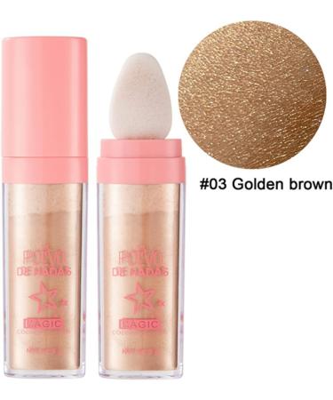 Hocossy Highlighter Powder Stick - 3 Colors Glitter Sparkle Body Shimmer for Face, Eyes, Lips, Hair - Golden Brown - Buy Online on GoSupps.com