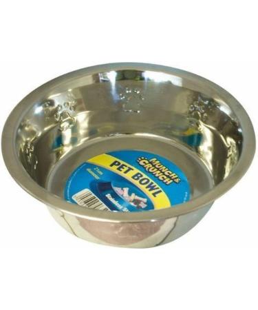 Munch & Crunch Large 19.5cm Stainless Steel Pet Bowl Silver One Size - Buy Online on GoSupps.com