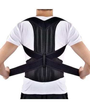 S-5XL Large Size Full Back Support Belt Posture Corrector Men Back Straightener Women Humpback Corrector Providing Pain Relief From Neck Clavicle Shoulder Back (Color : Black Size : 4X-Large) 4X-Large Black