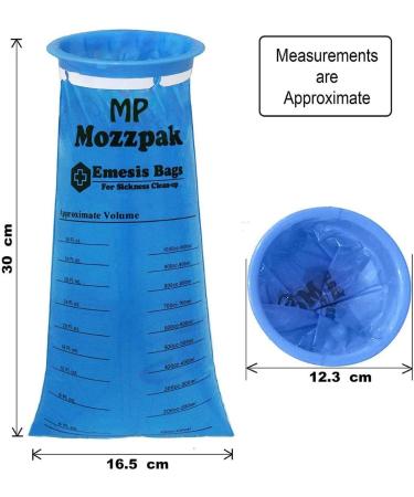 24 Pack 1000ml Vomit Bags - Leak Resistant Medical Grade Disposable Barf Bags for Travel Motion Sickness - Portable Emesis Bags for Car, Aircraft, Kids & Taxi - Buy Online on GoSupps.com