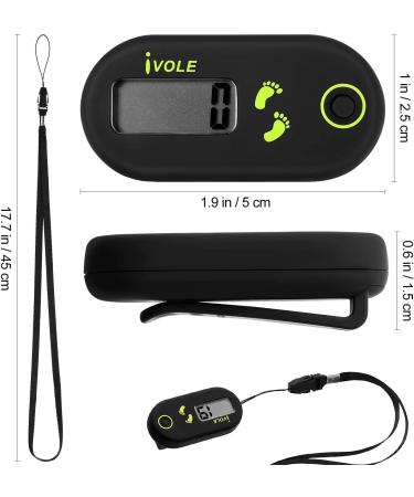 Buy Accurate Electronic Pedometer with Clip - Mini Step Meter for Walking & Hiking | Sustainable Sport Training Accessory - Black B - Buy Online on GoSupps.com