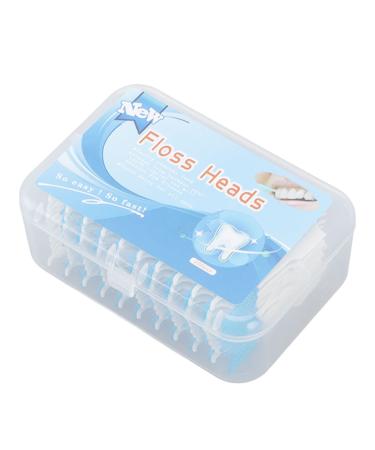 Mouth cleaning tools interdental brush disposable brush soft silicone head portable dental floss toothed flap with case for oral care 200 pieces blue