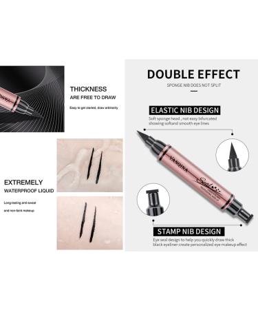 Go Ho Liquid Star Eyeliner Stamp - Black Cat Eye, Long Lasting, Super Slim, Precise Felt Tip - 1 PC - Buy Online on GoSupps.com