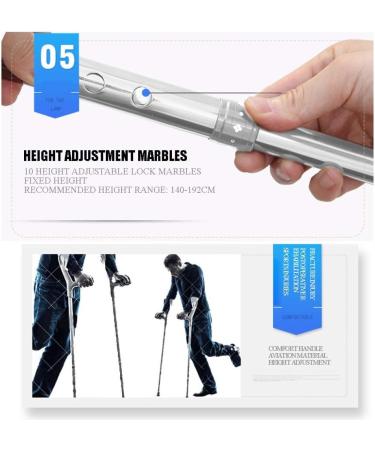 Crutch Lightweight Retractable Folded Elbow Arm Armpit Crutches Fractures Rehabilitation Polio Forearm Crutches Black - Buy Online on GoSupps.com