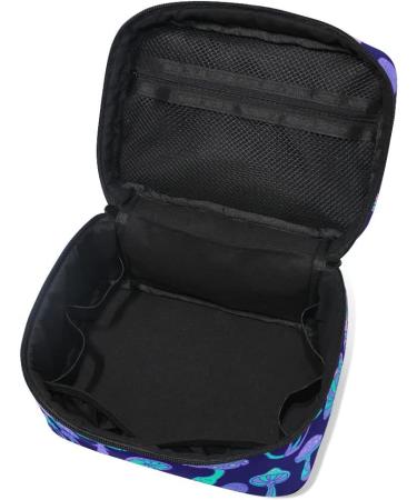 Large Magic Mushrooms Travel Makeup Bag - Portable Cosmetic Organizer for Women/Girls - Buy Online on GoSupps.com