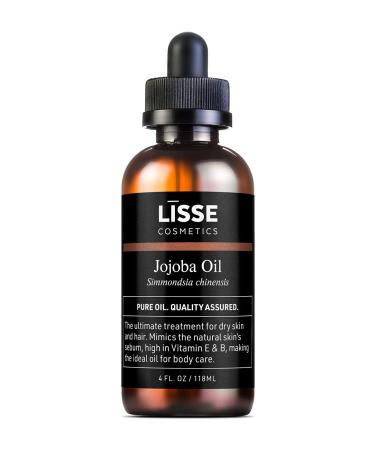 Lisse 100% Pure Jojoba Oil   Cosmetic/Therapeutic Grade  Batch Tested and Verified   Premium Quality you can Trust (4 oz) 4 Fl Oz (Pack of 1)