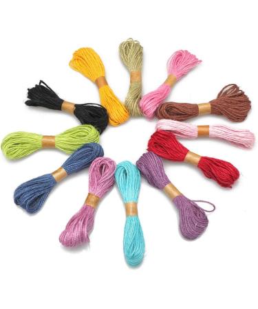 12 Colors Jute Twine for Crafts - 131 Yards - Packing, Wrapping, Gardening - DIY Projects - Bundle of 12 Spools (10.9 Yards each) - Buy Online on GoSupps.com