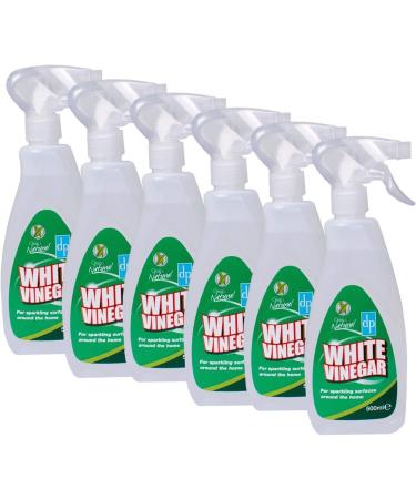 500ml White Vinegar Cleaning Trigger Spray Head White vinegar for Cleaning Distilled White Vinegar for Cleaning Spray Bottle for Glass Oven and Window Cleaning (Pack of 6) Bulk Buy