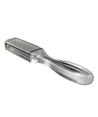 jiahao Pedicure Foot File Callus Rasp Scrubber Hard Dead Rough Skin Callus Remover Reducer 2 Sides Clear Handle