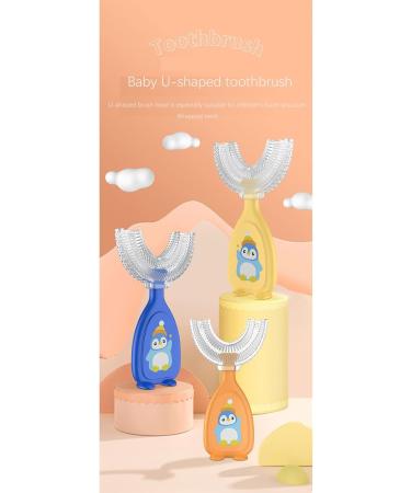 Children's Manual Toothbrush 360 Full Mouth Manual Silicone Toothbrush Care for Children's Oral Health Suitable for Children Aged 2-12 Orange-Small Small Orange - Buy Online on GoSupps.com