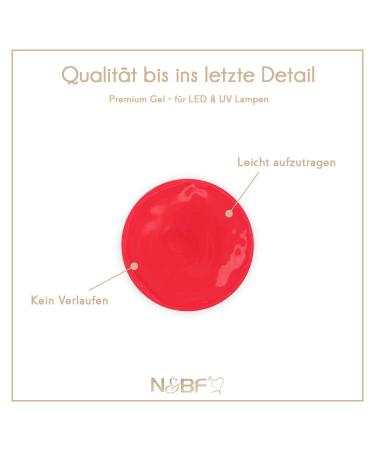N&BF 15ml Comfort Line Poly Acryl Red - High Quality Professional Acrylic Gel | Red Glimmer Polygel for Gelnageln | Made in Germany - Buy Online on GoSupps.com