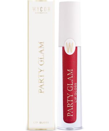 WYCON Cosmetics PARTY GLAM Volumizing Lip Gloss for Shiny and Glamorous Lips - 08 RED COCKTAIL - Buy Online on GoSupps.com