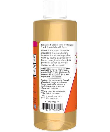 Now Foods Natural E-Oil 4 fl oz - Antioxidant Protection & Skin Nourishment - Buy Online on GoSupps.com
