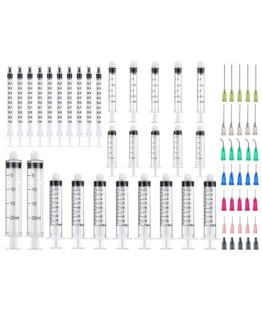 Large Syringes 30ml 60ml 100ml Syringes with Blunt Tip Needles and Caps. Lip Gloss Paint Epoxy Resin Watering Plants Glue Applicator or Oil Measuring Liquids and Refilling Large ml (Syringes)