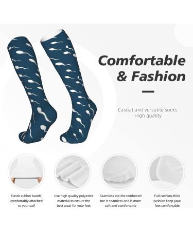 Buy Compression Socks for Men & Women - 15-20 mmHg Support for Running & Cycling - Swimming Sperm Design - Buy Online on GoSupps.com